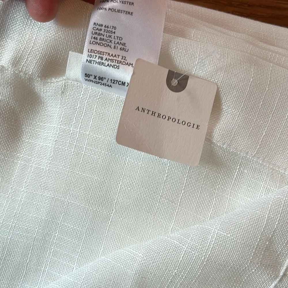 Anthropologie Leena Sheer Curtain 50 x 96 Set of 2 NWT